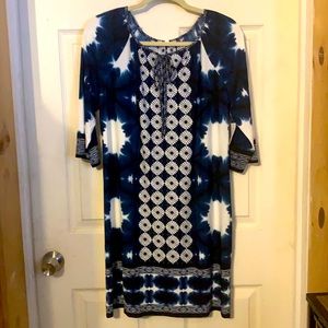 NWT Signature Camryn Blue and White Dress Size 12